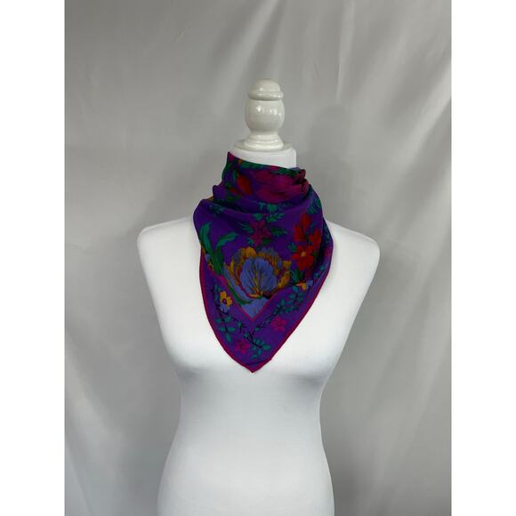 Liz Claiborne Square Silk Scarf - Picture 1 of 9